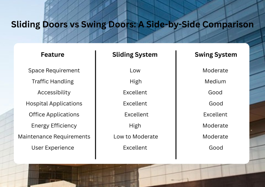 sliding doors vs swing doors a side by side comparison